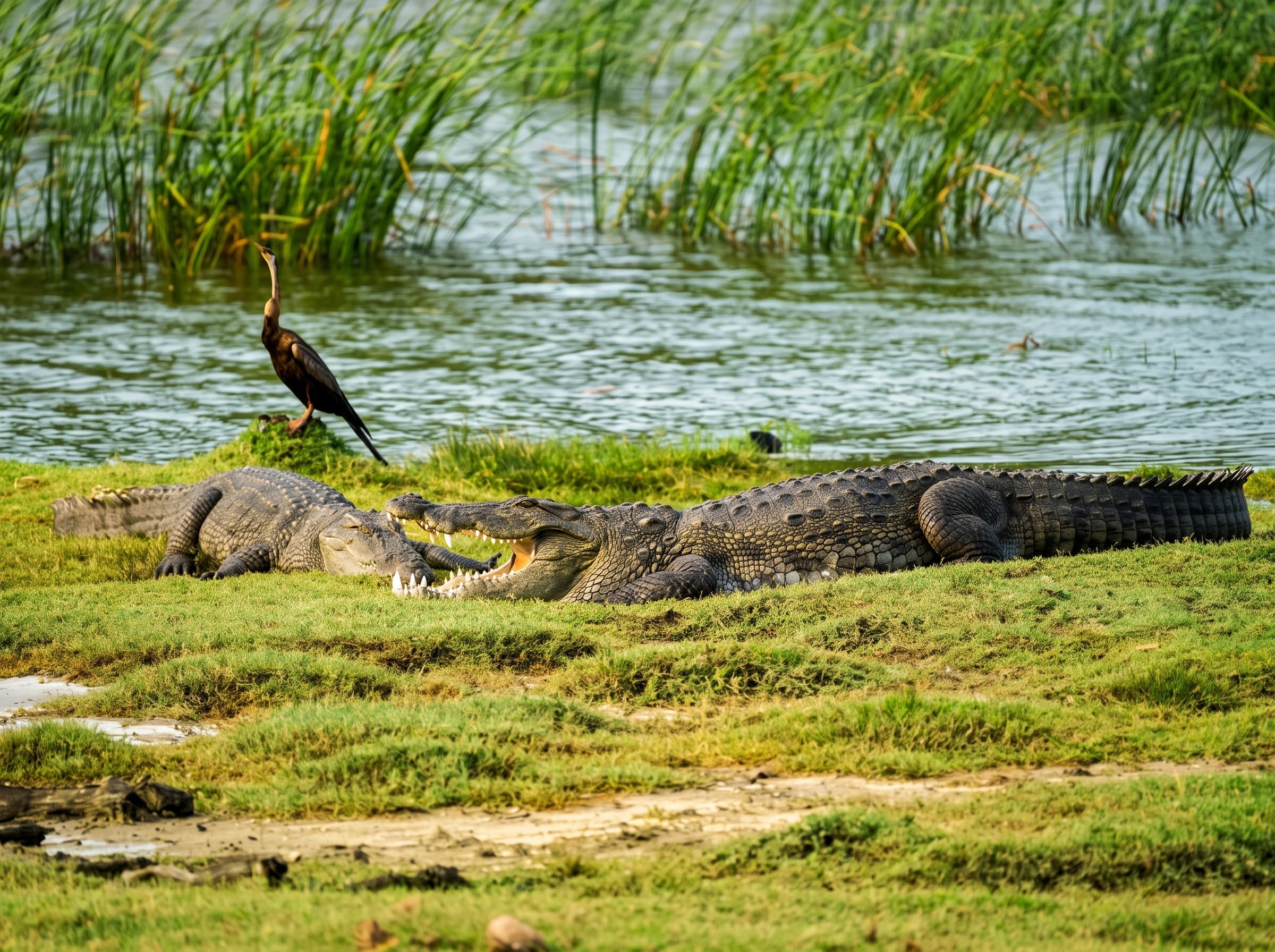 Crocodiles and birdlife in Yala